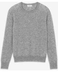 Saint Laurent - Cashmere And Silk-blend Sweater - Lyst