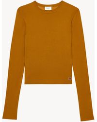 Saint Laurent - Cassandre Sheer Top - Lyst