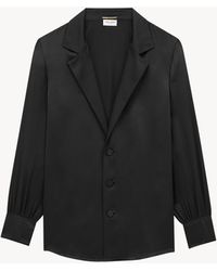 Saint Laurent - Saint Laone Sizerent パジャマシャツ（シルクサテンクレープ） - Lyst