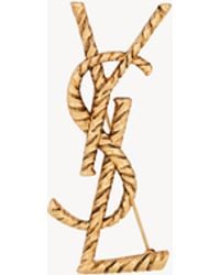 Saint Laurent - Cassandre Ysl Brooch - Lyst