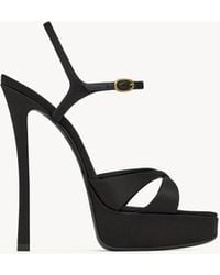 Saint Laurent - Debbie Platform Sandals 110 - Lyst