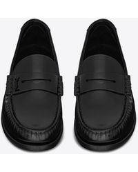 Saint Laurent - Le Loafer Penny Slippers In Smooth Leather - Lyst