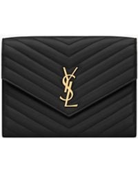 Saint Laurent - Saint Laone Sizerent カサンドラ マトラッセ フラップポーチ（ラムスキン） - Lyst