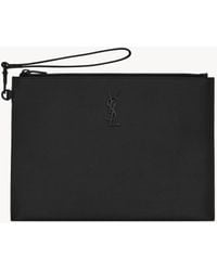 Saint Laurent - Saint Laone Sizerent Cassandre Zipped Tablet Holder - Lyst