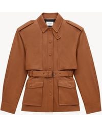 Saint Laurent - Saint Laone Sizerent Saharienneジャケット（ラムスキン） - Lyst