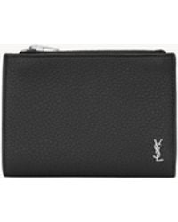 Saint Laurent - Tiny Cassandre Bi-Fold Wallet - Lyst
