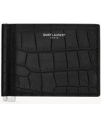 Saint Laurent - Paris Bill Clip Wallet - Lyst