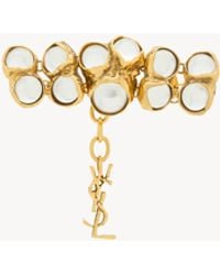 Saint Laurent - Bracelet À Cabochon Bulle En Résine Et Métal - Lyst