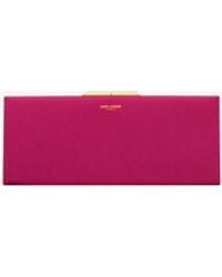 Saint Laurent - Saint Laone Sizerent ミッドナイト スモール クラッチ（サテン） - Lyst