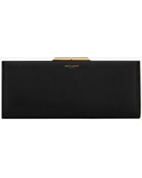Saint Laurent - Kleine Midnight Clutch Aus Glattleder - Lyst