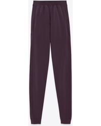 Saint Laurent Sweatpants In Wool - Purple