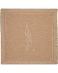 Saint Laurent - Sciarpa Quadrata Cassandre - Lyst