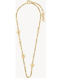 Saint Laurent - Cassandre Collier Colombe En Laiton - Lyst