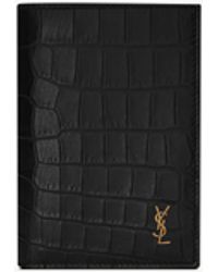 Saint Laurent - Tiny Cassandre Credit Card Wallet - Lyst