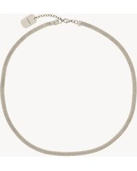 Saint Laurent - Collier Chaîne Court En Métal - Lyst