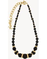 Saint Laurent - Loulou Bead Necklace - Lyst