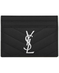 Saint Laurent - Cassandre Matelassé Card Holder - Lyst