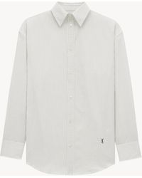 Saint Laurent - Saint Laone Sizerent Cassandre シャツ（ストライプコットンポプリン） - Lyst