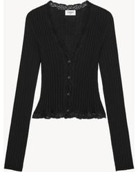 Saint Laurent - Laced Cardigan - Lyst