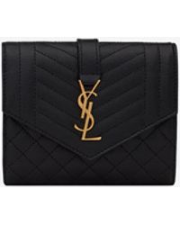 saint laurent monogram quilted wallet
