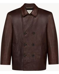 Saint Laurent - Short Coat - Lyst