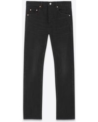 Saint Laurent - Mick jeans aus schwarzem denim schwarz - Lyst