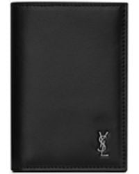Saint Laurent - Tiny Cassandre Credit Card Wallet - Lyst