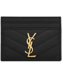 Saint Laurent - "Cassandre Matelassè" Cards Holder - Lyst