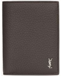 Saint Laurent - Tiny Cassandre Credit Card Wallet - Lyst