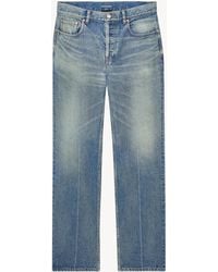 Saint Laurent - Tapered Mid Rise Jeans - Lyst
