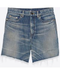 Saint Laurent Shorts Aus Baumwolle california in Blau für Herren Herren Bekleidung Kurze Hosen Freizeitshorts 