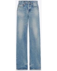 Saint Laurent - Long Straight Jeans - Lyst