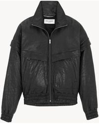 Saint Laurent - Leather Bomber Jacket - Lyst