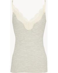 Saint Laurent - Laced Tank Top - Lyst