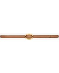 Saint Laurent - Oval Buckle Thin Belt - Lyst