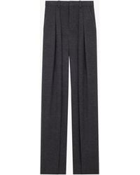Saint Laurent - Pantalon En Flanelle De Laine Et Cachemire - Lyst