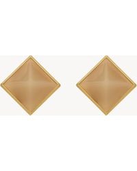 Saint Laurent - Saint Laone Sizerent Pyramid Earrings - Lyst