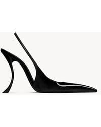 Saint Laurent - Apolline Slingbacks En Cuir Verni - Lyst