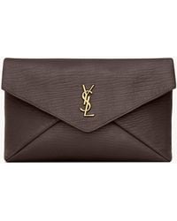 Saint Laurent - Saint Laone Sizerent カサンドラ ラージ エンベロープポーチ（ラムスキン） - Lyst