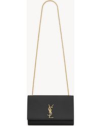 Saint Laurent - Small Envelope Quilted Grain Leather Bag - Lyst