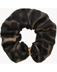 Saint Laurent - Saint Laone Sizerent カサンドラ シュシュ（シルク＆カシミヤジャカード） - Lyst
