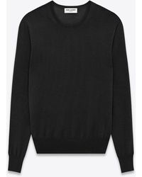 Saint Laurent - Sweater In Cashmere, Wool And Silk - Lyst