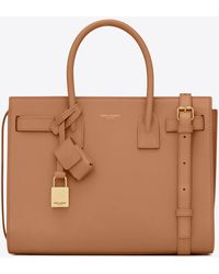 Saint Laurent Classic Sac De Jour Baby In Smooth Leather - Natural