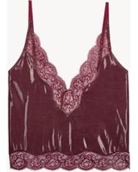 Saint Laurent - Laced Tank Top - Lyst