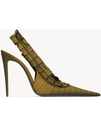 Saint Laurent - Madeleine Slingback Pumps - Lyst