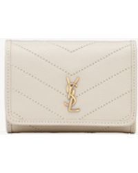 Saint Laurent - Niki Slim Tri-Fold Wallet - Lyst