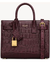 Saint Laurent - Sac De Jour En Cuir Embossé Crocodile - Lyst