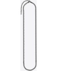 Saint Laurent Small Curb Chain Necklace In Metal - Metallic