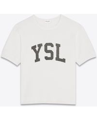Saint Laurent Ysl vintage-t-shirt - Weiß