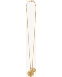 Saint Laurent - Cassandre Medallion Necklace - Lyst